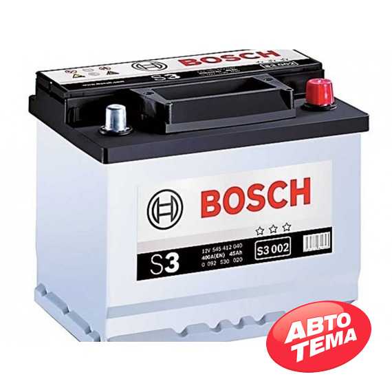 BOSCH (S3002) 45Ah-12v - Интернет магазин резины и автотоваров Autotema.ua