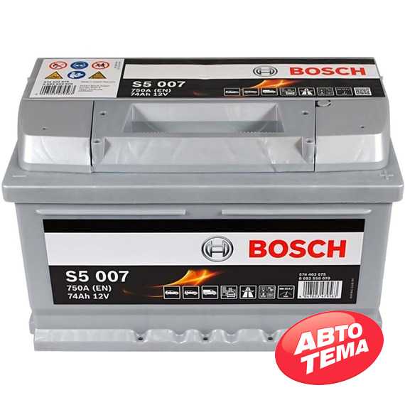 Аккумулятор BOSCH 6СТ-74Ah 750A S5 - Интернет магазин резины и автотоваров Autotema.ua