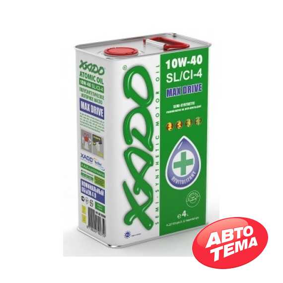 Купить Моторное масло XADO Atomic Oil 10W-40 SL/CI-4 (4л)