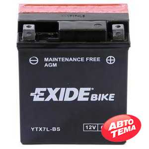 Купити Акумулятор EXIDE AGM 6СТ-6 12В R (ETX7L-BS)