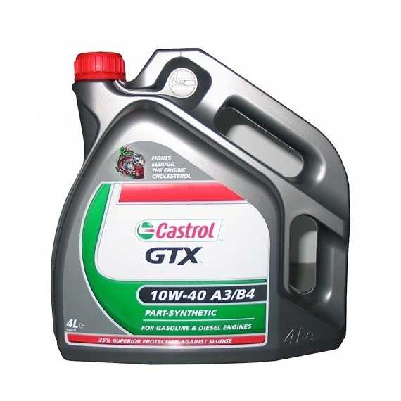 Купить Моторное масло CASTROL GTX 10W-40 A3/B4 (4л)