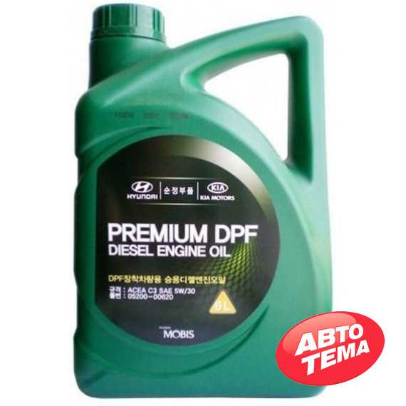 Купить Моторное масло HYUNDAI Mobis Premium DPF Diesel 5W-30 (6л)