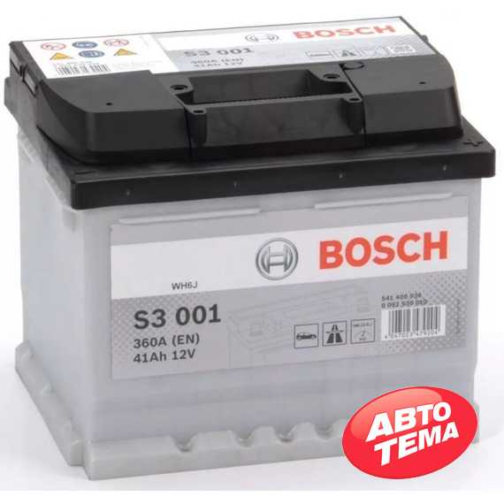 Купити Аккумулятор BOSCH (S3001) 41Ah-12v (20​7x175x175) R,EN 360