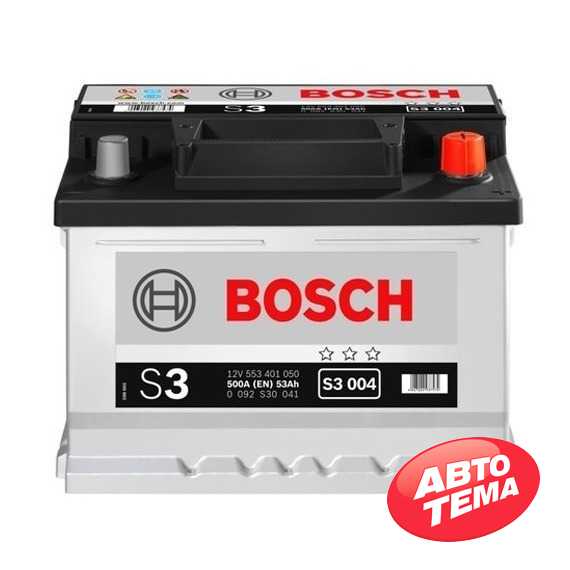 Купити Акумулятор BOSCH (S3004) 53Ah-12v (24​2x175x175) R,EN 500