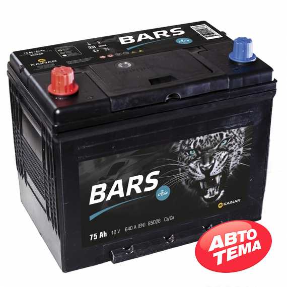 Купить Аккумулятор BARS ASIA 6СТ-75 R Plus (пт 640)(не обслуж)