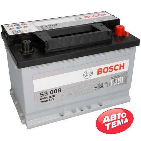 Купити Акумулятор BOSCH (S3008) 70Ah-12v (27​8x175x190),R,EN640