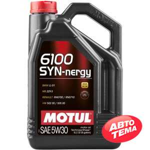 Купить Моторное масло MOTUL 6100 SYN-nergy 5W-30 (5 литров) 838351/107972