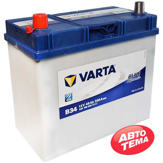 Купити Аккумулятор VARTA Blue Dynamic Asia (B34) 45Ah 330А L plus (B24)