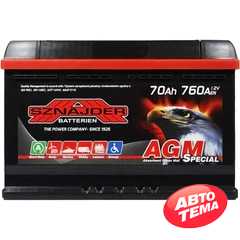 Купить Аккумулятор SZNAJDER AGM 70Ah 760A R Plus L3 (570 02)