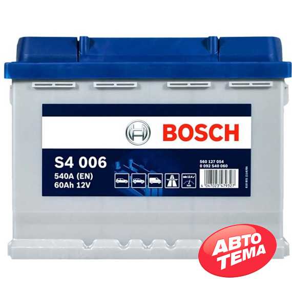 Аккумулятор BOSCH (S40 060) (L2) - Интернет магазин резины и автотоваров Autotema.ua