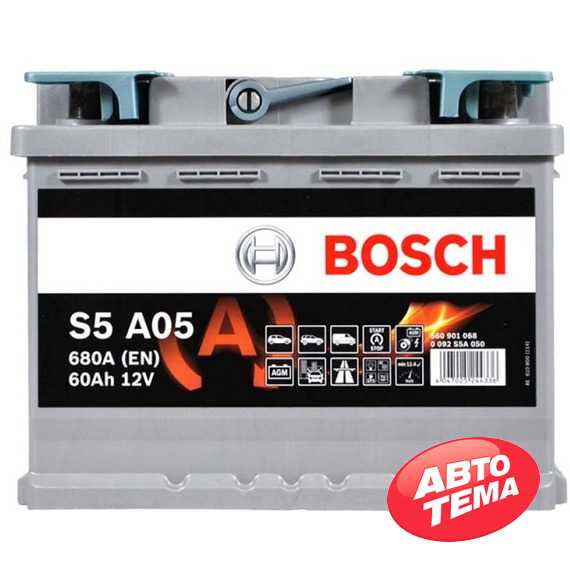 Купить Аккумулятор BOSCH AGM (S5A 050) (L2) 60Ah 680A R+