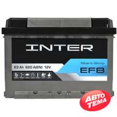 Купить Аккумулятор INTER EFB 6СТ-63 R+ (L2)