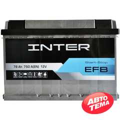 Купить Аккумулятор INTER EFB 6СТ-78 R+ (L3)