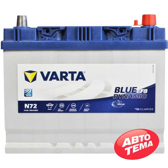 Аккумулятор VARTA Blue Dynamic EFB Asia - Интернет магазин резины и автотоваров Autotema.ua